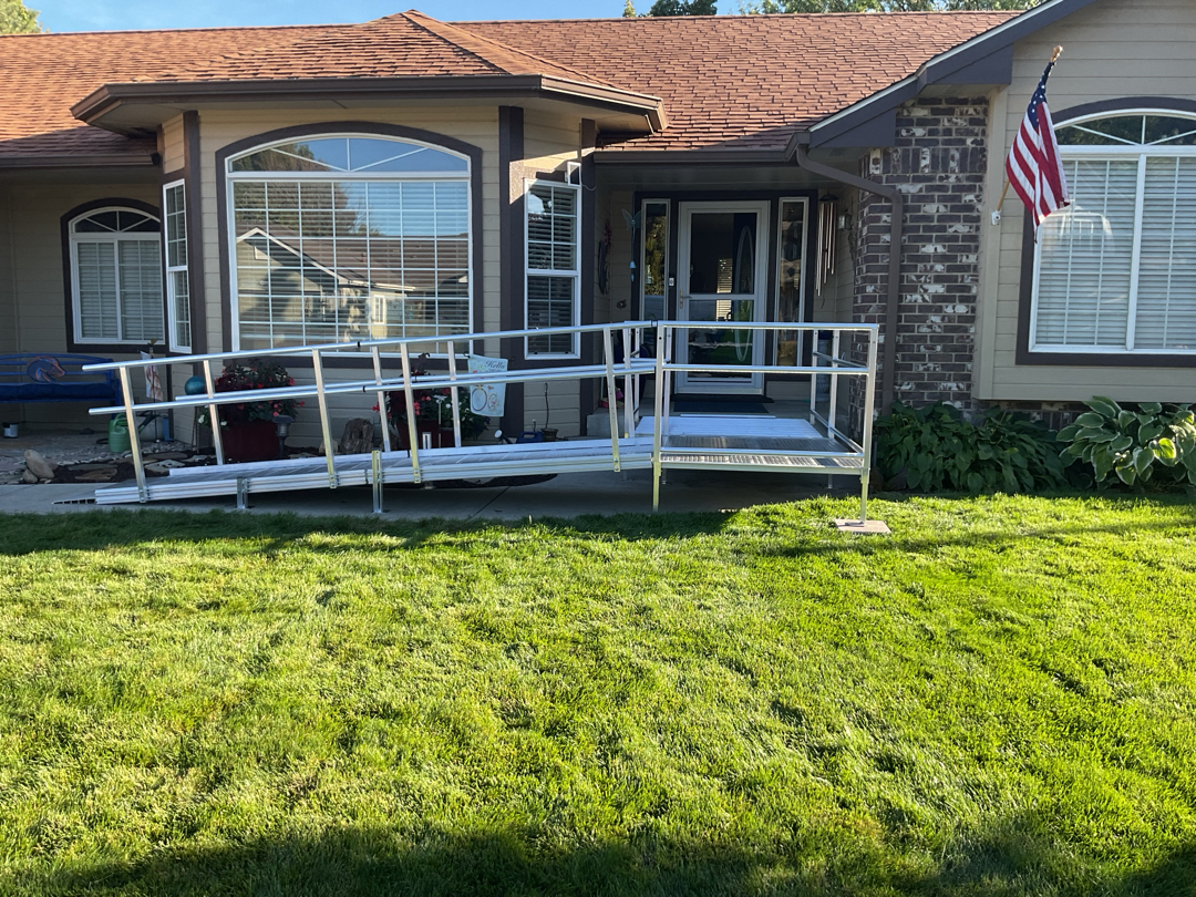 Ramp from front door down walkway