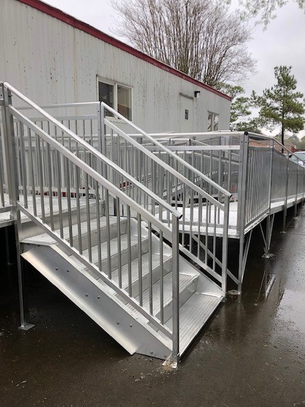 Wide Shot of Silver Commercial Ramp